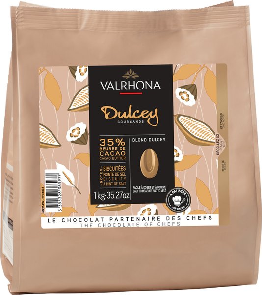 Hvit sjokolade - Dulcey karamellisert - 1 kg - Valrhona