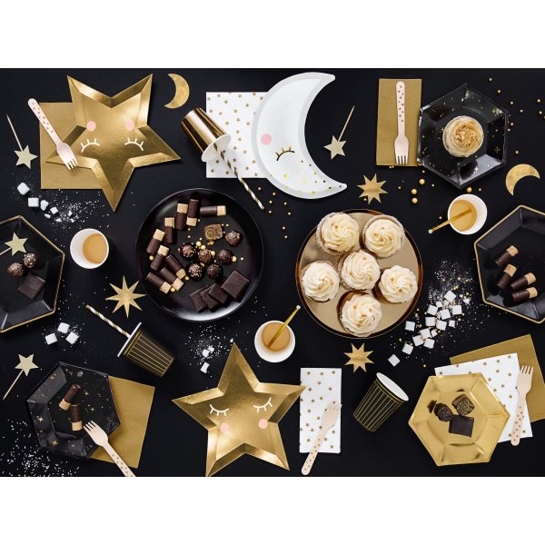 Kakespenner - Stjerner - Gullglitter - 6-pakning Kakespenner - Stjerner - Gullglitter - 6-pakning