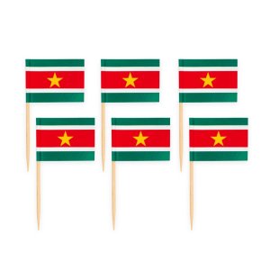 Partypicks - Flagg - Surinam - 50-pakning Partypicks - Flagg - Surinam - 50-pakning