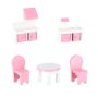 Tredukkeskap 70 cm rosa med LED-belysning - Selvmontering