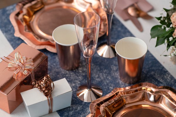 Champagneglass - 6-pakning - Rosgull