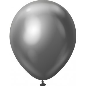 Ballonger ensfarget - Premium 45 cm - Space Grey Chrome