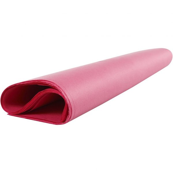 Silkepapir - 25 ark - M�rk rosa