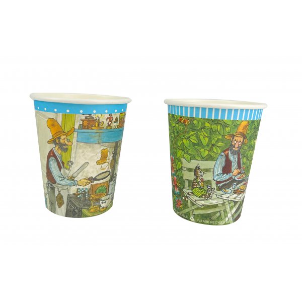 Papirkopp - Pettson & Findus - 8-pakning 250ml Papirkopp - Pettson & Findus - 8-pakning 250ml