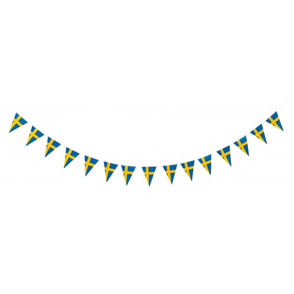 Flaggbanner - Svensk flagg - 15 stk - 3,6 m