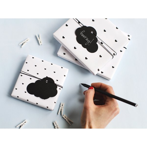 Tagger - Skyer - Svart - 6 stk