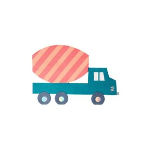 Servietter Cement Truck - Meri Meri Servietter Cement Truck - Meri Meri