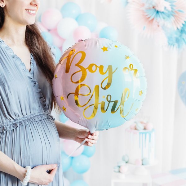 Folieballong  Rund  Boy or Girl?