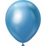 Ballonger ensfargede - Premium 45 cm - Blå Krom - 5-pakning