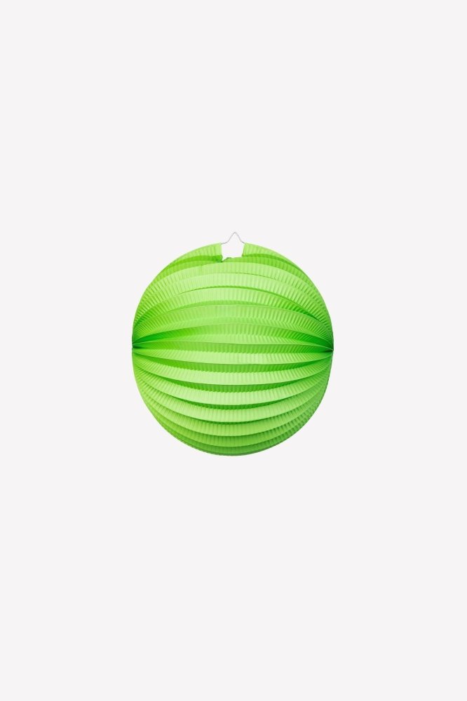 Lanterne – Papir – Lys grønn – 25 cm – Lamper og lykter til bryllup, Bryllupsdekorasjoner