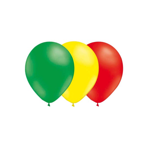 Ballonger - Mix - Gr�nn/Lys Gul/R�d - 15-pakning