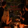 Blodrøde gelébokstavflaggermus til vindusdekorasjon God Halloween Blodrøde gelébokstavflaggermus til vindusdekorasjon God Halloween