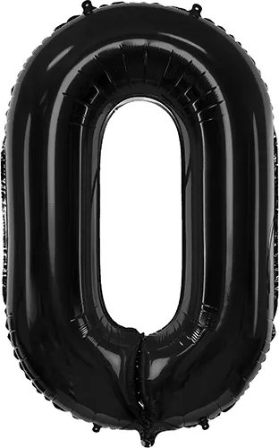 Tallballong – Svart – 86 cm – Tall: 0 – Tallballonger, Ballonger