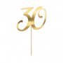 Cake topper - 30 - Gullmetallic