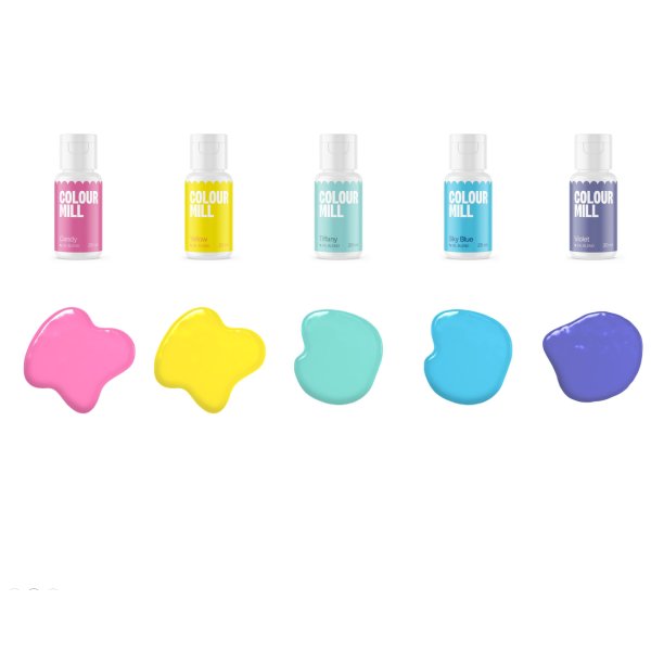 Fargemøllepakke Regnbuefarger 5 x 20 ml Fargemøllepakke Regnbuefarger 5 x 20 ml