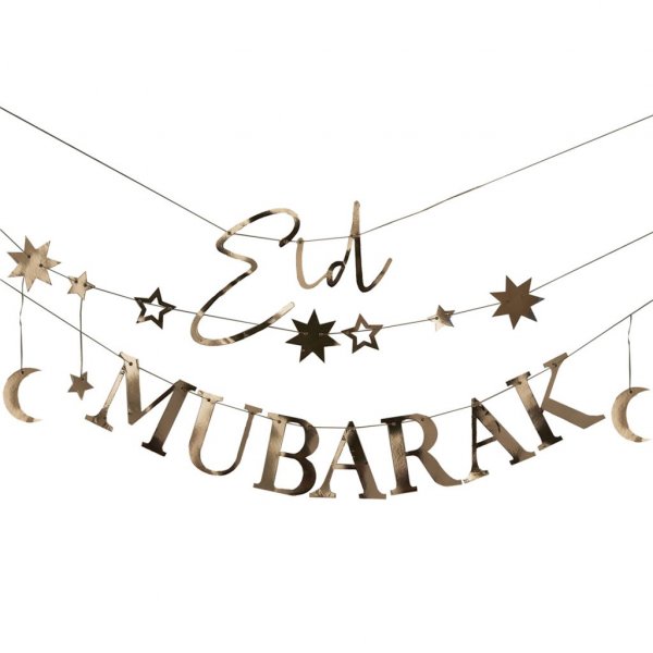 Girlander - Eid Mubarak - Gull Girlander - Eid Mubarak - Gull