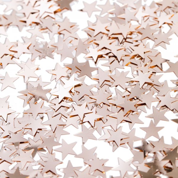Konfetti - Stjerner - Rosegull - 14g
