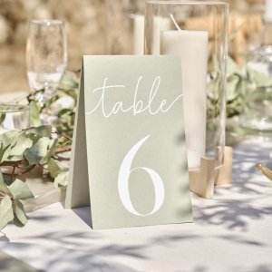 Bordnummerering - 1-12 - Sage Wedding