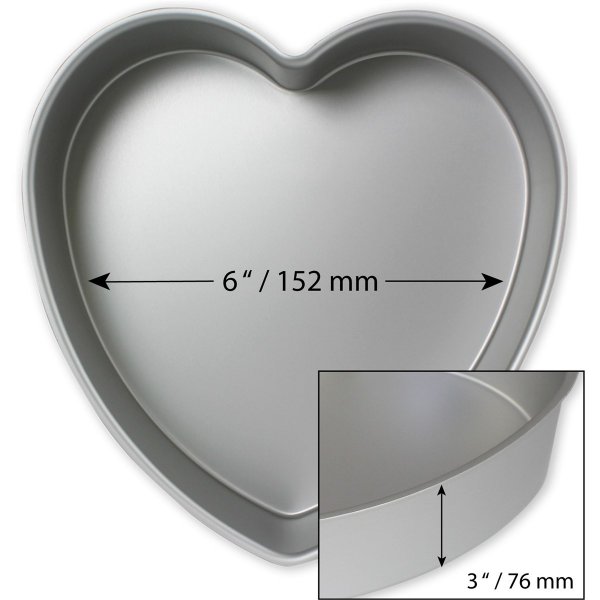 Hjerteformet bakeform - 15 cm, 7,6 cm høy - PME Hjerteformet bakeform - 15 cm, 7,6 cm høy - PME