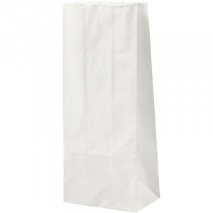 Papirposer - 22 cm - Hvite - 10 stk