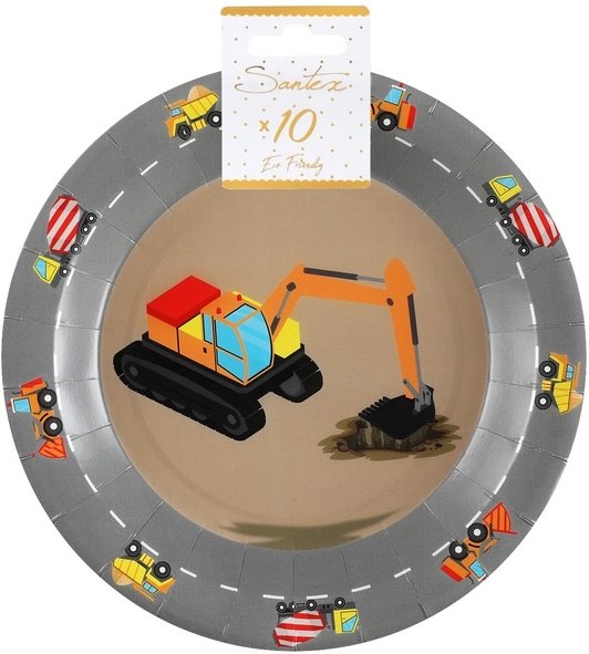 Papptallerken - Under konstruksjon - 10-pakning