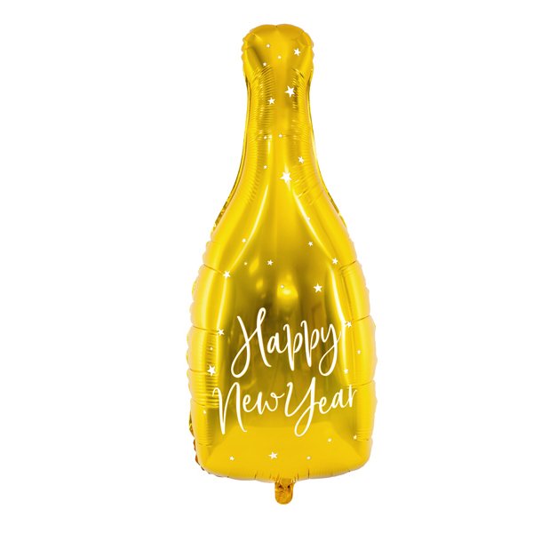 Folieballong - Gullflaske - Godt nytt år Folieballong - Gullflaske - Godt nytt år