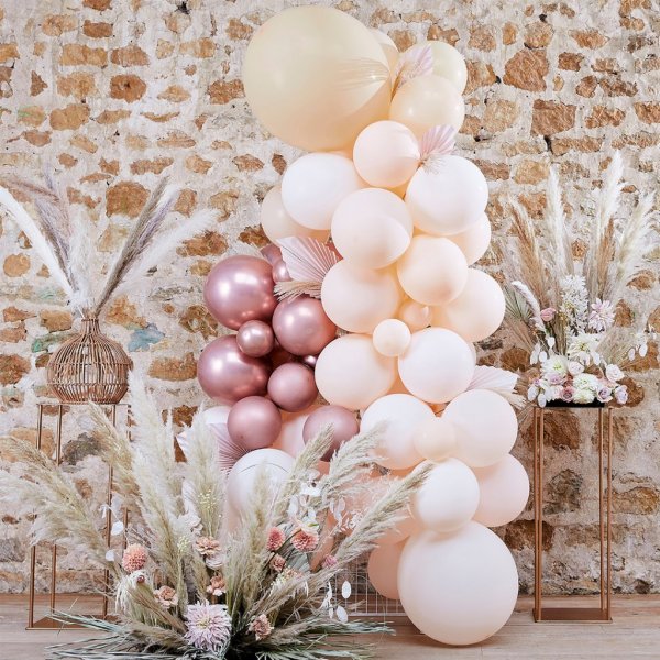 Ballongbue - Pampas - Hvit/Fersken/Roségull Ballongbue - Pampas - Hvit/Fersken/Roségull