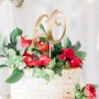 Cake topper - 60 - Gullmetallic