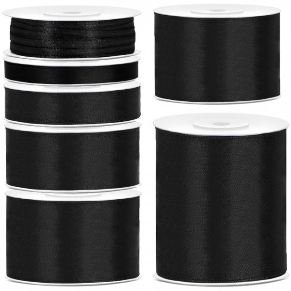 Satengbånd - Svart - 25 m Satengbånd - Svart - 25 m