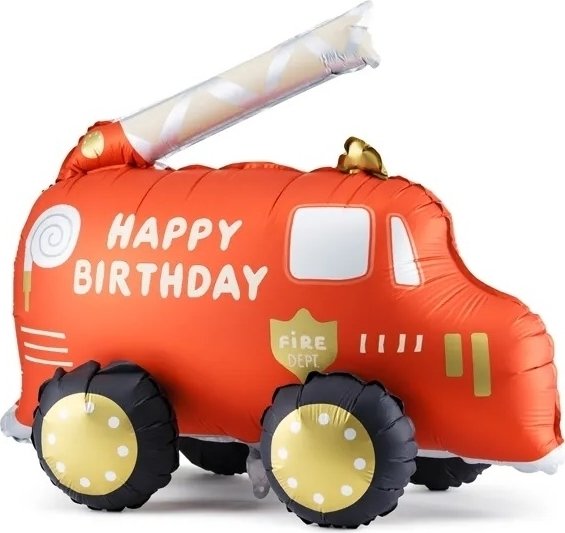 Folieballong - Brannbil - 67x53 cm Folieballong - Brannbil - 67x53 cm