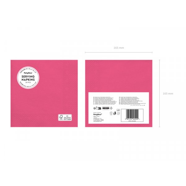 Servietter - Mørk rosa Servietter - Mørk rosa