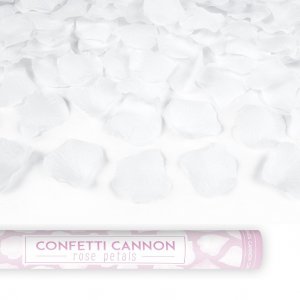 Konfettikanon - Roseblader - Hvit