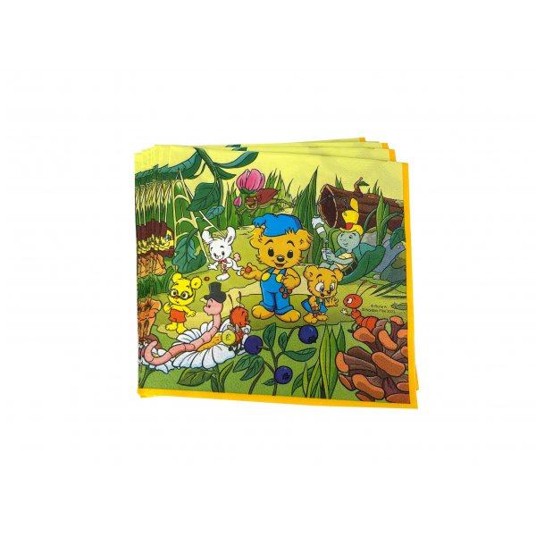 Serviett 33x33cm - 16 stk - 3-lags - Teddybjørn Natur Serviett 33x33cm - 16 stk - 3-lags - Teddybjørn Natur