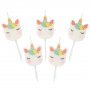Kakelys - Enhjørningansikt - 5-pakning Kakelys - Enhjørningansikt - 5-pakning