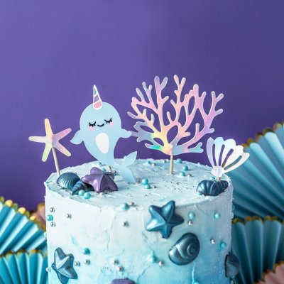 Cake toppers - Narwhal Party