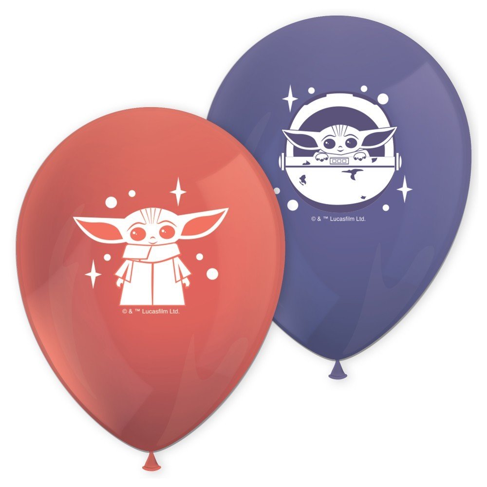 Ballonger - Star Wars The Mandalorian - 8-pakning - Ballonger med trykk, Ballonger