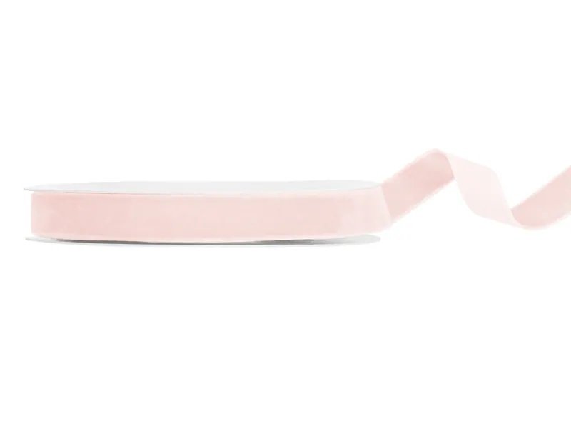 Velourbånd – 10 m – Lys rosa – 15 mm – Bånd, Bånd og snorer til bryllup