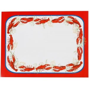 Papirbordbrikker - Kreps - RØD - 4-pakning (28 x 23 cm) Papirbordbrikker - Kreps - RØD - 4-pakning (28 x 23 cm)