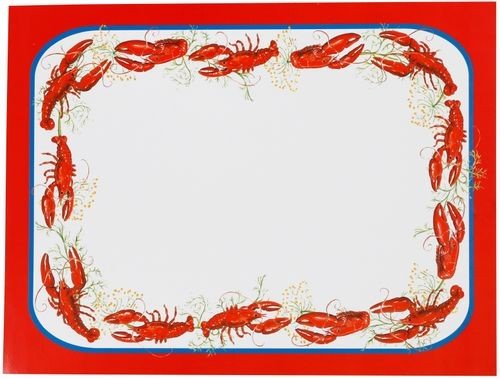 Papirbordbrikker - Kreps - RØD - 4-pakning (28 x 23 cm) Papirbordbrikker - Kreps - RØD - 4-pakning (28 x 23 cm)