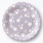 Papirtallerkener - Stjerner - 17 cm - Lavendelbl� - 8-pakning