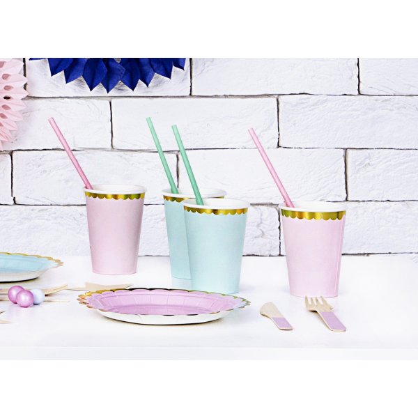 Papirkopper - Mintgrnne - Gullkant - 6-pakning