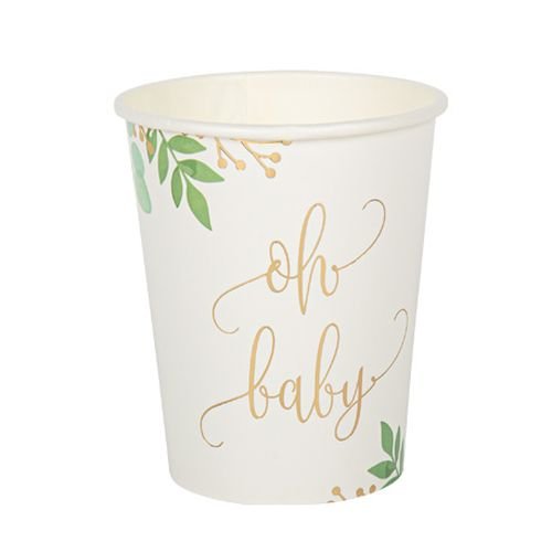 Pappkopper - Babyshower - 8-pakning Pappkopper - Babyshower - 8-pakning