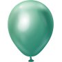 Miniballonger ensfargede - Premium 13 cm - Grønn Krom - 25-pakning