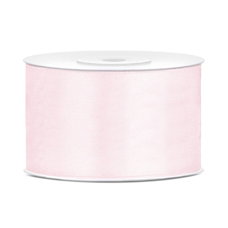 Satengbånd – 25 m – Babyrosa – Bredde: 38 mm – Satengbånd, Bånd og snorer til bryllup