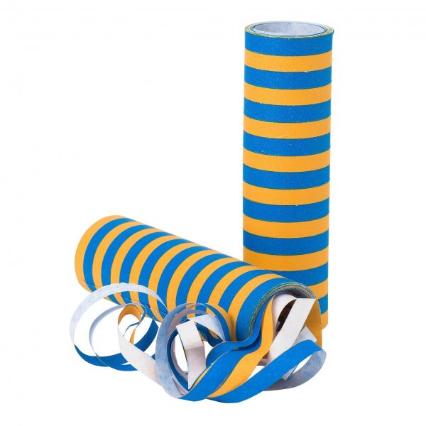 Serpentiner - Bl/Gul - 2 stk