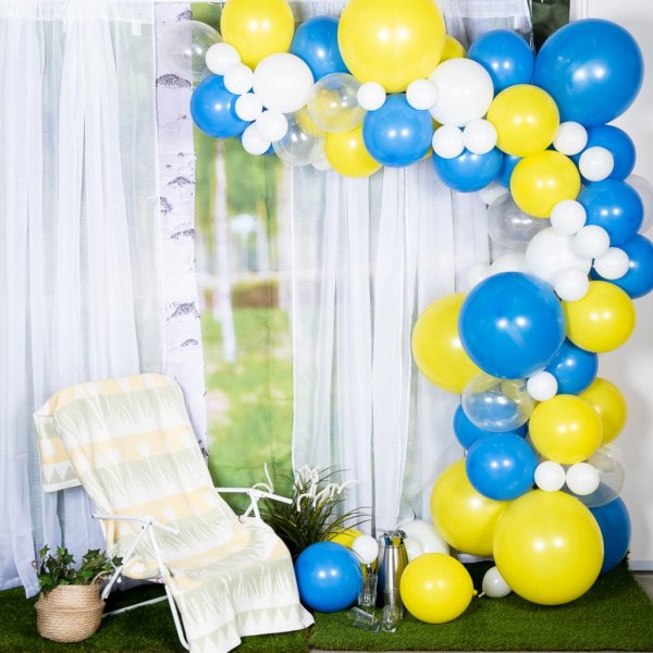 Ballongbue - 5m - Blå/Gul Ballongbue - 5m - Blå/Gul