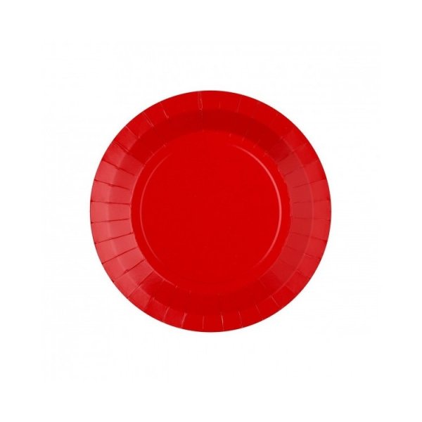 Papirtallerken - Rød - 17,5 cm - 10-pakning Papirtallerken - Rød - 17,5 cm - 10-pakning