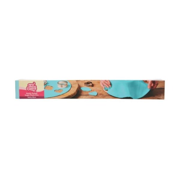 Ferdigrullet sukkerpasta - Lyseblå - FunCakes - 36 cm Ferdigrullet sukkerpasta - Lyseblå - FunCakes - 36 cm