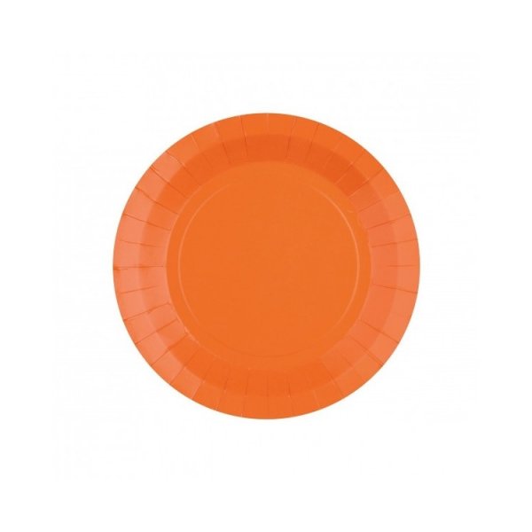 Papptallerkener - Oransje - 17,5 cm - 10-pakning