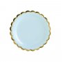 Desserttallerkener - Lyseblå - Gullkant - 6-pakning Desserttallerkener - Lyseblå - Gullkant - 6-pakning